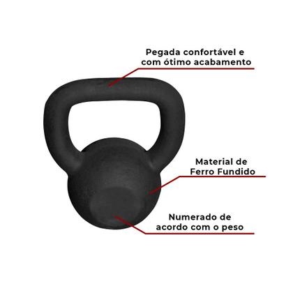 Imagem de Kettlebell Pintado 4 Kg Para Musculação Fitness