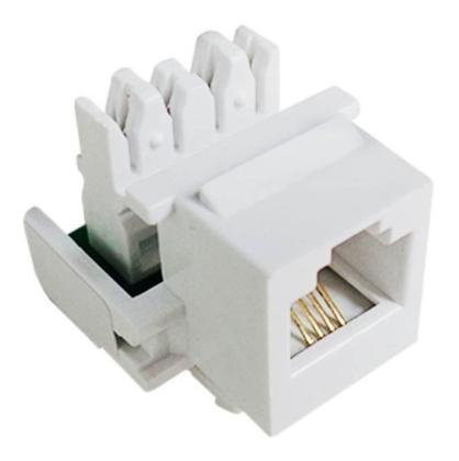 Imagem de Keystone Rj11 Femea Cat3 Branco Telefonia Kit 10 Pçs