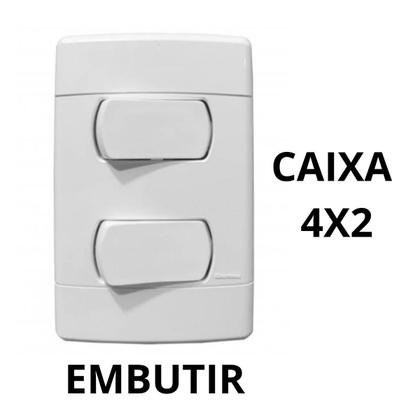 Imagem de KI 5 Teclas Dupla Interruptor Simples 10A Embutir Enerbras