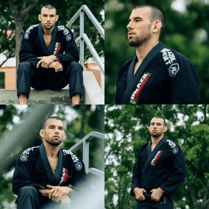 Imagem de Kimono de Jiu Jitsu Xtra-lite Brazil Combat Competidor BJJ Kimono Adulto Profissional