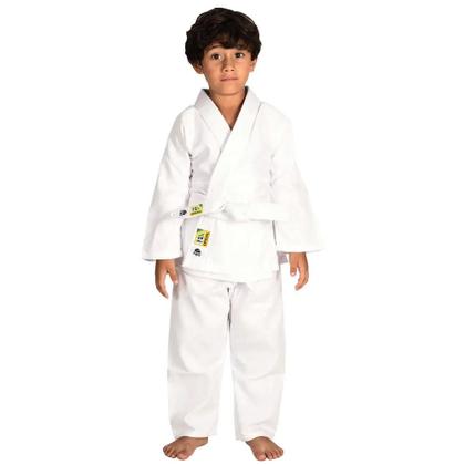 Imagem de Kimono de Judo Infantil MKS CBJ Oficial Seitô Branco com faixa Branca
