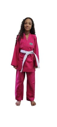 Imagem de kimono Infantil Judô reforçado em Brim + Faixa