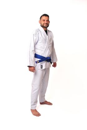 Imagem de Kimono Jiu Jitsu Trançado Branco Envio Imediato!