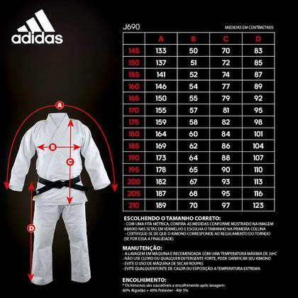 Imagem de Kimono Judo adidas Quest J690 Azul com Faixas em Branco