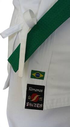 Imagem de Kimono Karate Básico em Tecido Algodão Brim + Faixa Branca Básica - SHIZEN