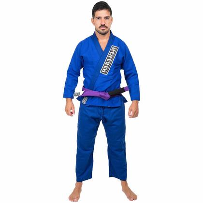 Imagem de Kimono Trançado Leve  Jiu Jitsu F300 Adulto Azul - Haganah