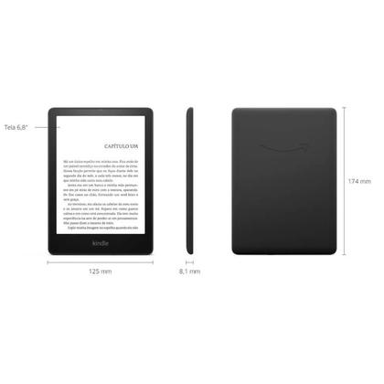 Imagem de Kindle Paperwhite 16GB Ultrafino Tela 7" Antirreflexo USB-C Preto - B0CFPL6C