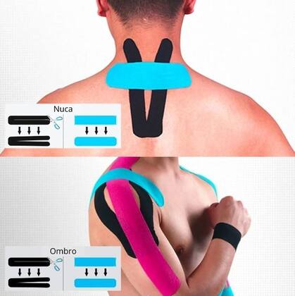 Imagem de Kinesio Tape Fita Bandagem Elástica Adesiva 5 metros x 5 cm Kinesiology