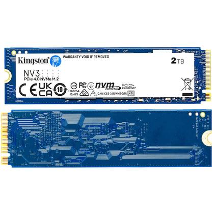 Kingston NV3 2TB M.2 2280 NVMe SSD PCIe 4.0 Gen 4x4 Até 6000 MB/s