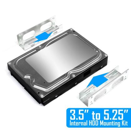 Imagem de Kingwin SSD Hard Drive Kit de montagem interno, converta qualquer unidade de estado sólido de 3,5" / HDD em um compartimento de unidade de 5,25 polegadas. Parafusos de montagem incluídos, instalação rápida e fácil HDM-229