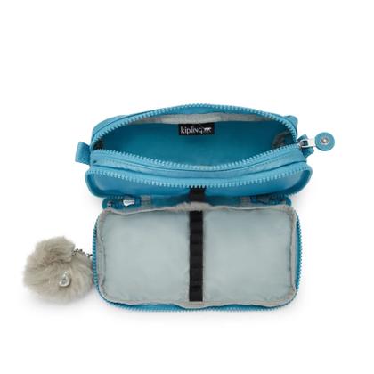 Imagem de Kipling Estojo Chap Com Duas Divisórias Azul Metalico