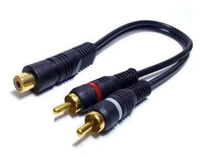Imagem de Kit 01 Cabo Rca 5 Metros + 4 Cabo Y 2 Rca Macho 1 Rca Fêmea