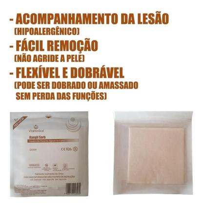 Imagem de Kit 01 Gel Limpeza 100g + 10 Curativos Alginato Calcio 10x10