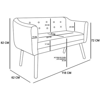 Imagem de Kit 01 namoradeira e 01 poltrona girator