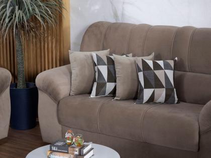 Imagem de Kit 01 Tapete 1,50m x 1,45m + 04 Capas de Almofadas Várias Cores