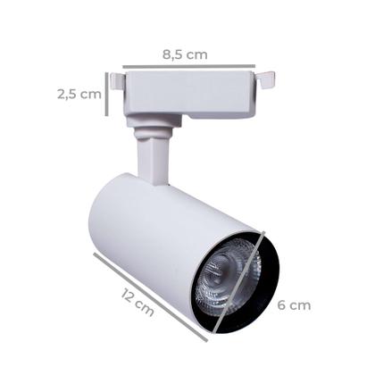 Imagem de Kit 01 Trilho Eletrificado 1m + 4 Spots Branco 12W Branco Quente