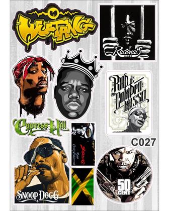 Imagem de KIT 02 - (02) -- 02 Cartela De Adesivos - C027 - Carro - Moto - Caminhão - Bike - Stickers - Rap - D