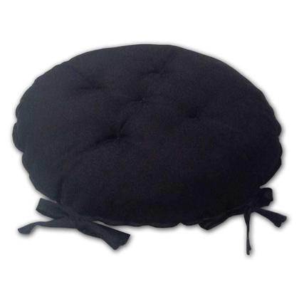 Imagem de Kit 02 Almofadas Futon Redondo Assento Para Cadeira 40X40 Pr