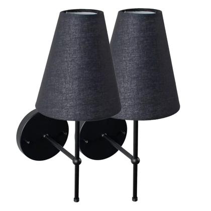 Imagem de Kit 02 Arandela Parede Clássica Interna Com Cúpula Cone Para Decoração Casa e Sala, Corredor, Quarto, Cabeceira de Cama, lavabo