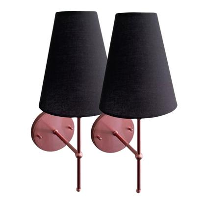 Imagem de Kit 02 Arandela Parede Clássica Interna Com Cúpula Cone Para Decoração Casa e Sala, Corredor, Quarto, Cabeceira de Cama, lavabo