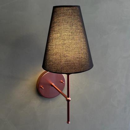 Imagem de Kit 02 Arandela Parede Clássica Interna Com Cúpula Cone Para Decoração Casa e Sala, Corredor, Quarto, Cabeceira de Cama, lavabo