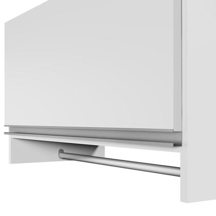 Imagem de Kit 02 Armários Multiuso Aéreo Cabideiro Grécia L03 Branco - Lyam Decor