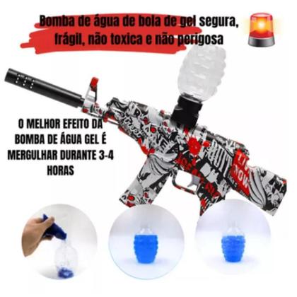 Imagem de Kit 02 Arminhas de Bolinha Gel Brinquedo Ak47