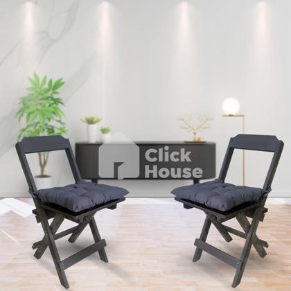 Imagem de Kit 02 Assentos Futon Para Cadeira 35x35cm Cores Variadas