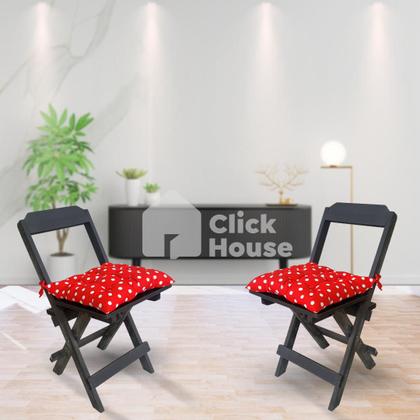 Imagem de Kit 02 Assentos Futon Para Cadeira 35x35cm Cores Variadas