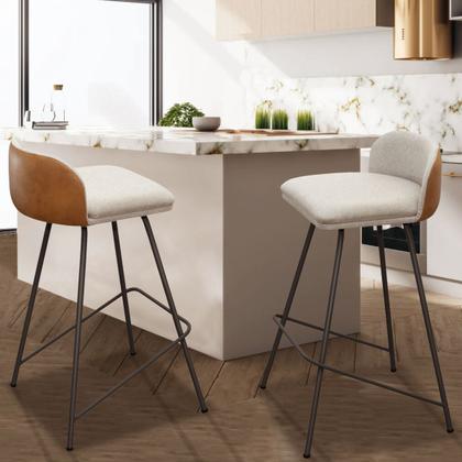 Imagem de Kit 02 Banquetas Alta Nobre com Pés de Ferro Area Gourmet