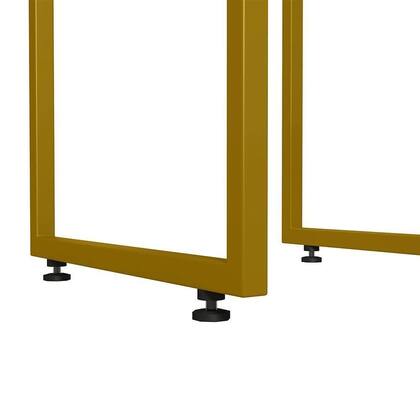 Imagem de Kit 02 Banquetas Altas Hanna Dourado Suede Rosê