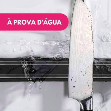 Imagem de Kit 02 Barra Magnética Imã Suporte Utensilios Organizador Facas Tesoura Ferramentas 50Cm