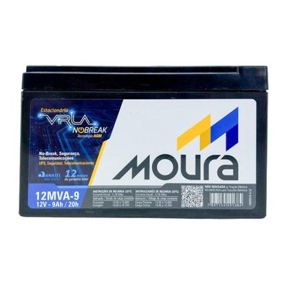 Imagem de Kit 02 Baterias Moura Selada Vrla 12V 9Ah Estacionaria 12Mva-9