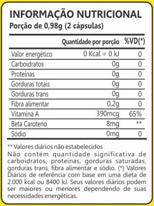 Imagem de Kit 02 Beta Caroteno 400mg 60 Cápsulas Maxinutri