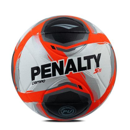 Imagem de Kit 02 Bola De Futebol Society Penalty S11 R2 XXV Cor:Preto+Laranja