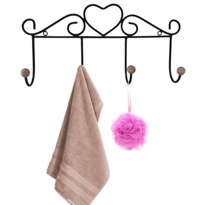 Imagem de Kit 02 Cabideiros Rústicos de Parede com 4 Ganchos Grandes - Oferta de Fábrica