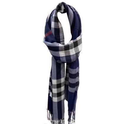 Imagem de Kit 02 Cachecol Casual Estampado listrado Inverno com Franja