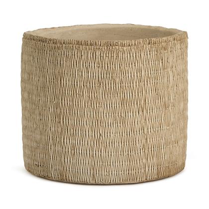Imagem de Kit 02 Cachepots Em Cimento Vaso Decorativo Textura Rattan