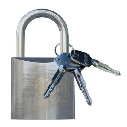 Imagem de Kit 02 Cadeado Grande 50mm com 03 Chaves Tetra Robusto Resistente Para Casa Loja Armazem Moto