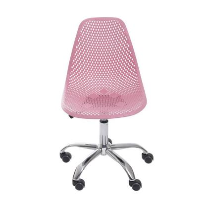 Imagem de Kit 02 Cadeiras Boxbit Colmeia Pp Rosa Base Rodízio