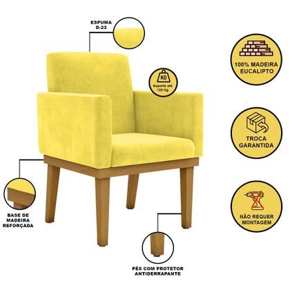 Imagem de KIT 02 Cadeiras Com Base Mesa De Estudos Poltrona Decorativa