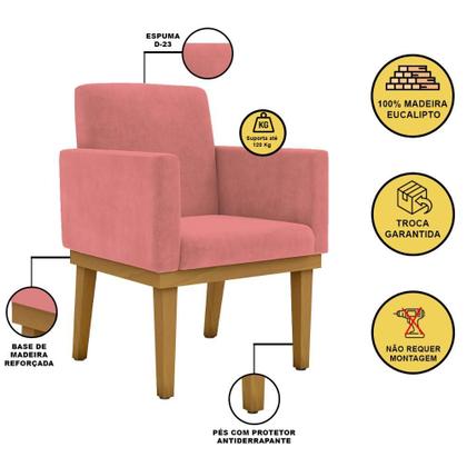 Imagem de KIT 02 Cadeiras Com Base Mesa De Estudos Poltrona Decorativa