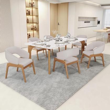 Imagem de Kit 02 Cadeiras De Jantar E Estar Living Estofada Lince L02 Linho Bege