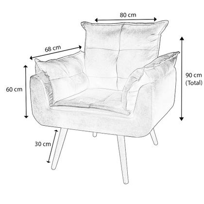 Imagem de Kit 02 Cadeiras Decorativa Opala Consultório Sala de Estar Marrom Claro