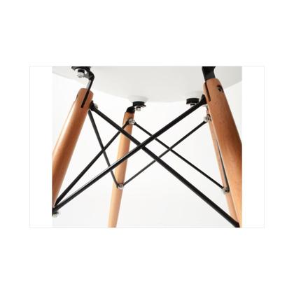 Imagem de Kit 02 Cadeiras Eiffel Charles Eames em ABS Preta com Base de Madeira DSW