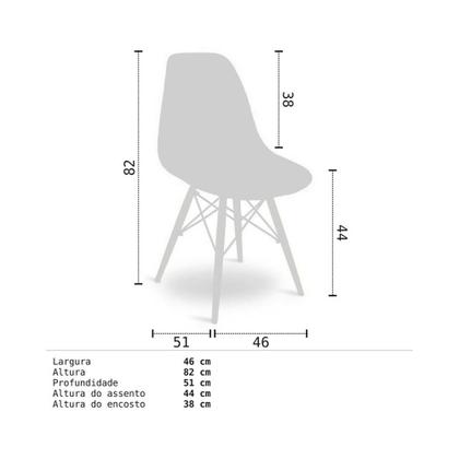 Imagem de Kit 02 Cadeiras Eiffel Charles Eames em ABS Preta com Base de Madeira DSW