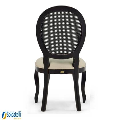 Imagem de Kit 02 Cadeiras Medalhão Sem Braço - Preto Provençal - Datelli Design