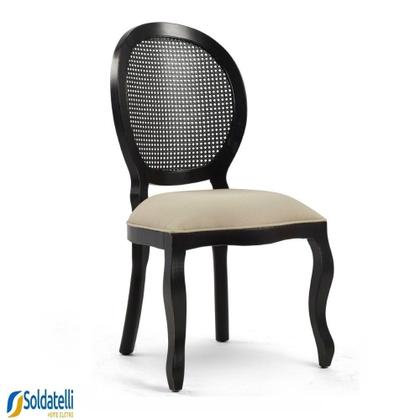 Imagem de Kit 02 Cadeiras Medalhão Sem Braço - Preto Provençal - Datelli Design