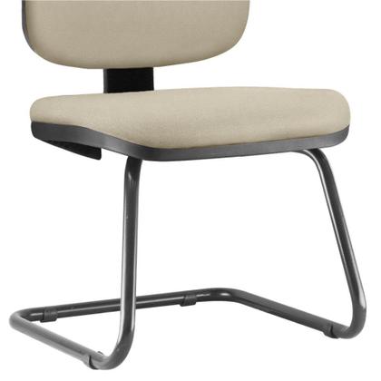 Imagem de Kit 02 Cadeiras Para Escritório Job Fixa Suede Bege - Lyam Decor