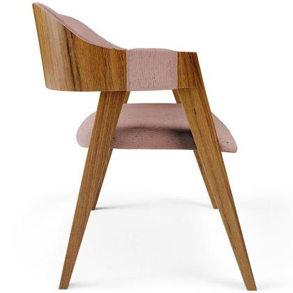 Imagem de Kit 02 Cadeiras Para Sala De Jantar E Estar Living Estofada Suran L02 Linho Rosê - Lyam